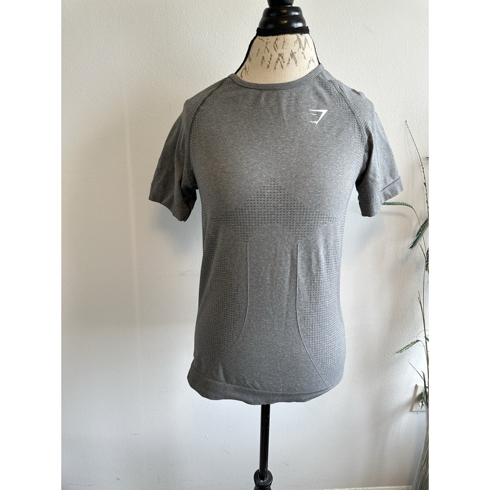 Gymshark Vital Seamless 2.0 T-Shirt Tee Womens 2XL Smokey Grey Marl Crew